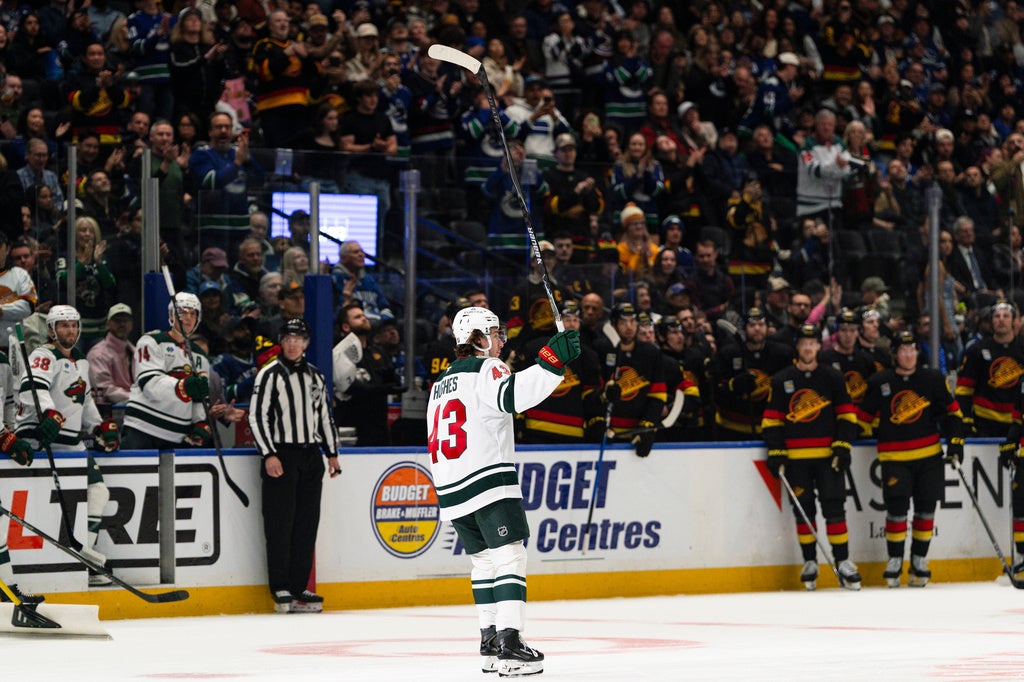 Quinn Hughes’ 500th career point helps Wild win 4-2 in his return to Vancouver — KSTP 5