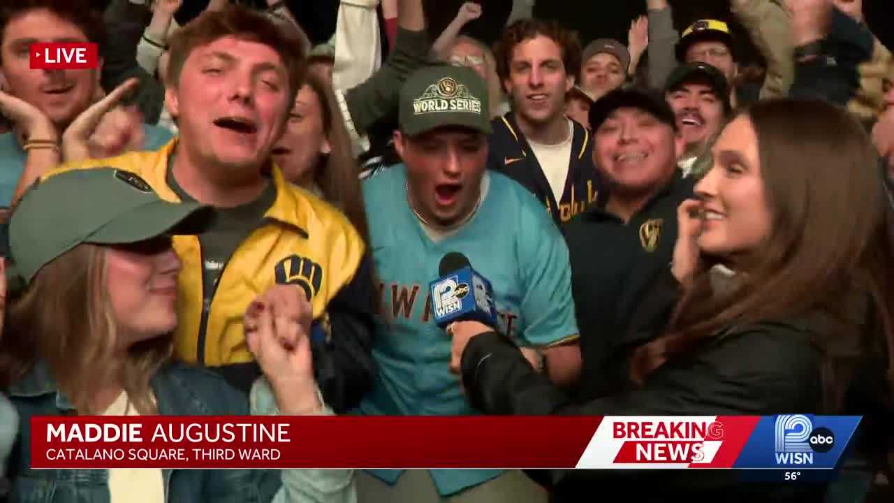 WATCH: Brewers fans react to winning Game 1 of the World Series — WISN 12 Milwaukee, Medina Sports news