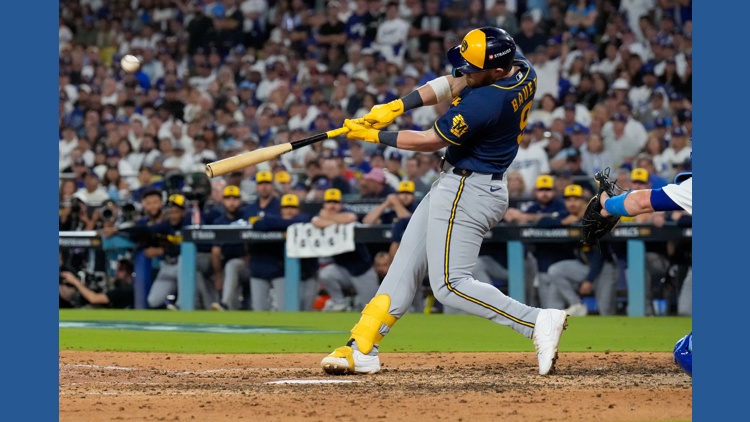 Brewers stun Dodgers with back-to-back homers in 7th inning and take 3-0 lead in NLCS with 6-2 win — KARE 11 Sports, Medina Sports news