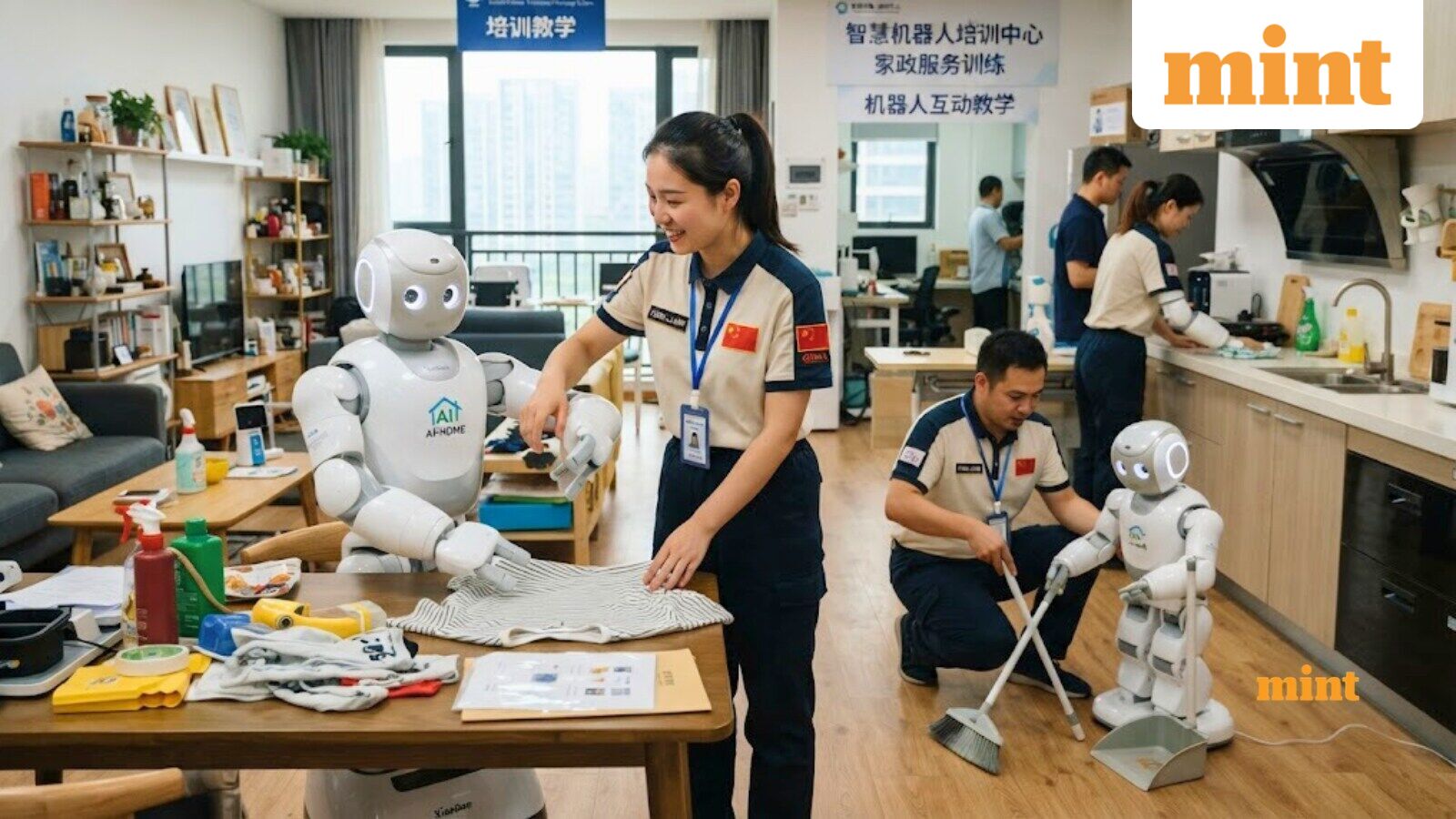 Workers in China are teaching robots everyday chores, earning ₹57,000 monthly by folding clothes, sweeping floors, more — Mint India, Medina Technology news